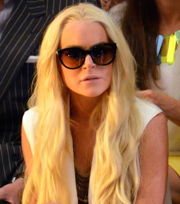 Lindsay Lohan in sunglasses