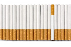 cigarettes lined up in a row