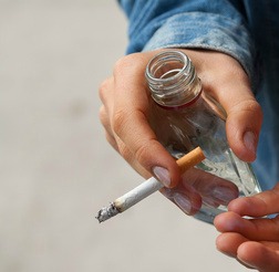 cigarette and alcohol